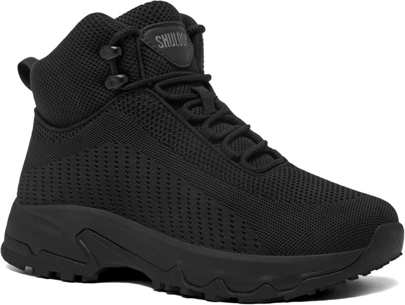 SHULOOK Non Slip Work Boots Women Slip Resistant Comfortable Mesh Kitchen Chef Shoes for Restaurant Food Service Lightweight Walking Shoes Ankle Support,Black - Image 1